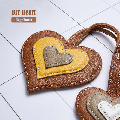 DIY Leather Bag Charm Kit | How to Make a Heart Purse Charm - POPSEWING™ DIY Leathercrafts