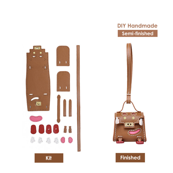 Leather  DIY Kelly Doll Bag Charm Kit