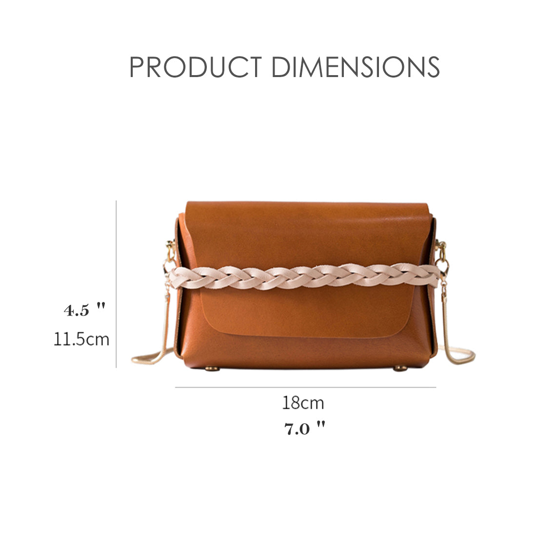 Genuine leather crossbody bag vintage | Square bag & Sling bag for women | POPSEWING™